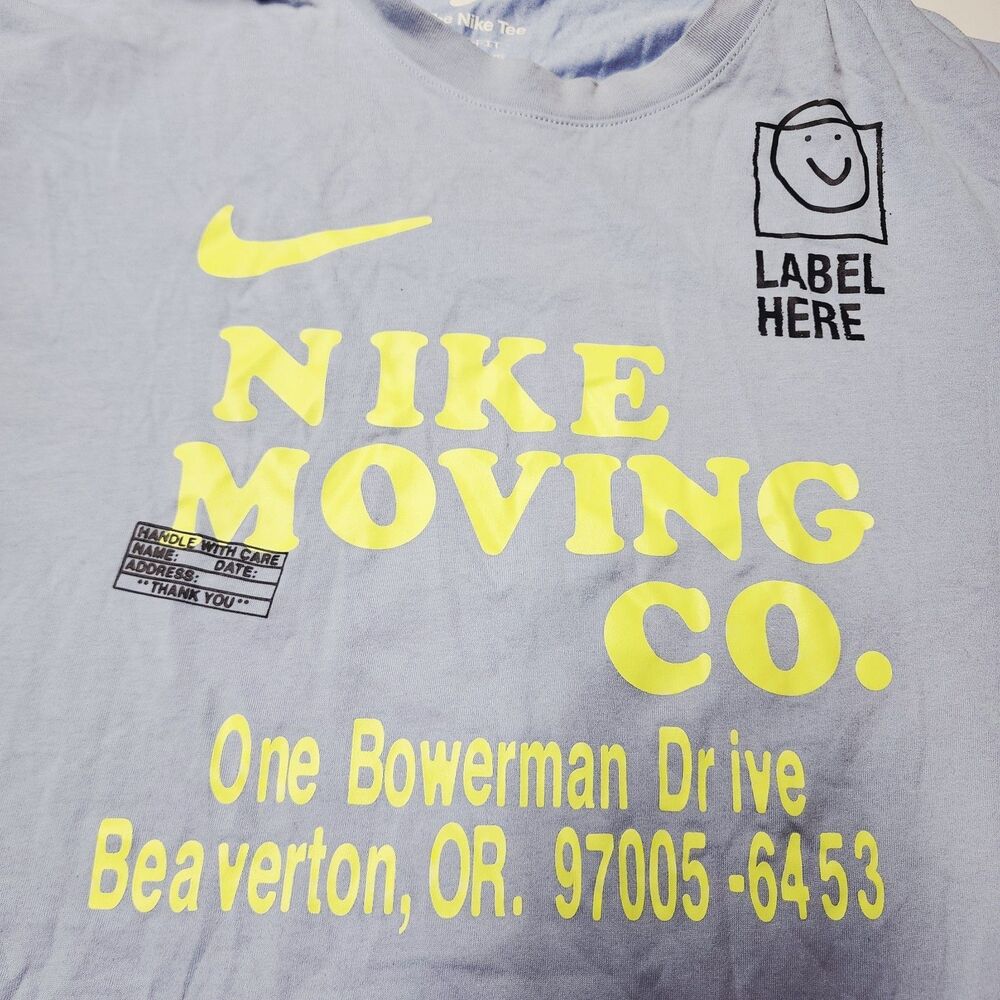 Nike Moving Co Dri-FIT Training T-Shirt Mens 2XL Cobalt Bliss Blue NWOT Graphic - Picture 6 of 9